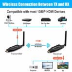 ⁦مرسل ومستقبل HDMI لاسلكي 5.8G بدقة 1080P ومدى يصل إلى 100 متر⁩ - الصورة ⁦3⁩