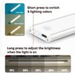 ⁦شريط إضاءة LED ذكي 20 سم – حساس حركة وبطارية قابلة لإعادة الشحن⁩ - الصورة ⁦3⁩