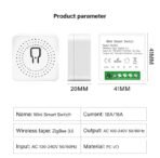 ⁦Mini Smart Switch WHD02 – مفتاح ذكي 16A⁩ - الصورة ⁦2⁩