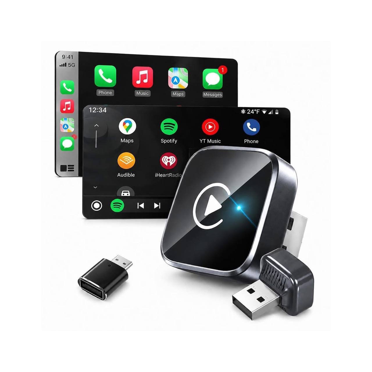 2026/09/1000254881.jpg محول Wireless CarPlay وAndroid Auto 2 في 1
محول لاسلكي عملي يحوّل نظام Apple CarPlay وAndroid Auto السلكي في السيارة إلى اتصال لاسلكي، مع اتصال تلقائي عند تشغيل السيارة وتصميم Plug & Play لسهولة الاستخدام - الصورة 1