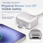 ⁦فاصل شحن USB-C ذكي بقدرة 140 واط مع فصل تلقائي وحماية البطارية⁩ - الصورة ⁦3⁩