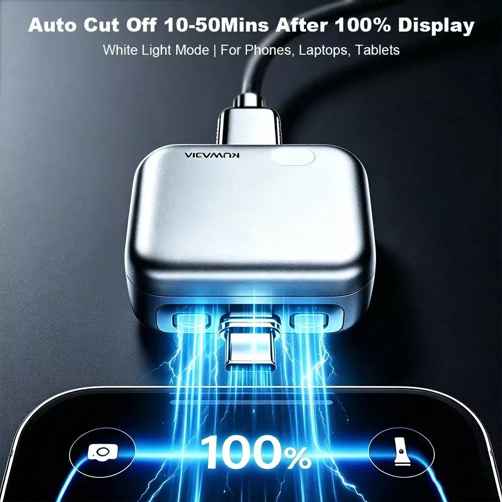 2026/09/1000254890.jpg فاصل شحن USB-C ذكي بقدرة 140 واط مع فصل تلقائي وحماية البطارية - الصورة 1