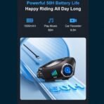 ⁦Q28 كاميرا خوذة دراجات نارية 1080P مع Bluetooth 5.3 وWi-Fi⁩ - الصورة ⁦4⁩