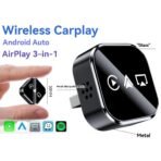 ⁦محول USB لاسلكي 3 في 1 لـ CarPlay وAndroid Auto وAirPlay⁩ - الصورة ⁦7⁩