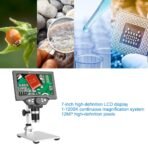 ⁦مجهر رقمي LCD بدقة 12MP وشاشة 7 بوصة وتكبير حتى 1200X⁩ - الصورة ⁦3⁩