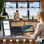 ⁦شاشة Domyfan S6 محمولة 15.6 بوصة FHD IPS لتوسيع شاشة اللابتوب⁩ - الصورة ⁦3⁩
