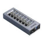 ⁦موزع USB 3.0 من ORICO AT2U3-7AB – 7 منافذ مع مفاتيح تحكم مستقلة⁩ - الصورة ⁦4⁩
