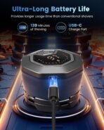 ⁦ماكينة حلاقة الرأس واللحية للرجال 6D – مقاومة للماء مع شحن USB-C⁩ - الصورة ⁦4⁩