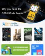⁦جهاز فحص أعطال السيارات MOTOPOWER MP69033 Pro OBD2 – قارئ أكواد الأعطال واختبار البطارية⁩ - الصورة ⁦3⁩