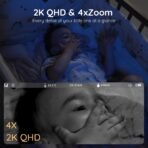 ⁦كاميرا مراقبة الأطفال Boifun 2K مع شاشة 5 بوصة وتحكم عبر الهاتف⁩ - الصورة ⁦3⁩