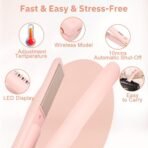 ⁦مكواة شعر لاسلكية لفرد وتجعيد الشعر – 4 درجات حرارة وشحن USB⁩ - الصورة ⁦6⁩