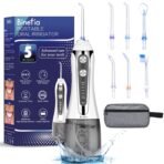 جهاز تنظيف الأسنان بالماء Binefia اللاسلكي 5 أوضاع بزاوية 360°