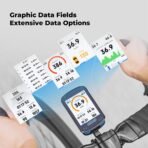 ⁦كمبيوتر دراجة لاسلكي ملون GEOID CC600 للملاحة وتتبع بيانات ركوب الدراجات⁩ - الصورة ⁦4⁩