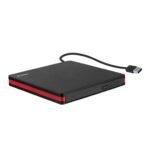 محرك أقراص CD/DVD خارجي من Rioddas، محمول وقابل لإعادة الكتابة بمنفذ USB 3.0