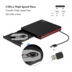 ⁦محرك أقراص CD/DVD خارجي من Rioddas، محمول وقابل لإعادة الكتابة بمنفذ USB 3.0⁩ - الصورة ⁦5⁩