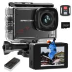 كاميرا أكشن M80 بدقة 4K و60 إطارًا في الثانية، مع بطاقة ذاكرة 64GB، وواي فاي، وجهاز تحكم عن بُعد