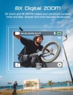 ⁦كاميرا أكشن M80 بدقة 4K و60 إطارًا في الثانية، مع بطاقة ذاكرة 64GB، وواي فاي، وجهاز تحكم عن بُعد⁩ - الصورة ⁦3⁩