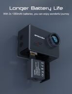 ⁦كاميرا أكشن M80 بدقة 4K و60 إطارًا في الثانية، مع بطاقة ذاكرة 64GB، وواي فاي، وجهاز تحكم عن بُعد⁩ - الصورة ⁦4⁩