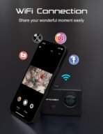 ⁦كاميرا أكشن M80 بدقة 4K و60 إطارًا في الثانية، مع بطاقة ذاكرة 64GB، وواي فاي، وجهاز تحكم عن بُعد⁩ - الصورة ⁦6⁩