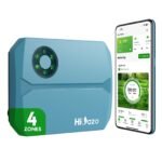 نظام تحكم ذكي بالري HSC-400W من HiOazo بتقنية الواي فاي، 4 مناطق مستقلة، واستشعار تلقائي للطقس