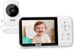 جهاز مراقبة الأطفال GHB بشاشة LCD مقاس 3.2 بوصة، كاميرا برؤية ليلية، صوت ثنائي الاتجاه ومستشعر درجة الحرارة