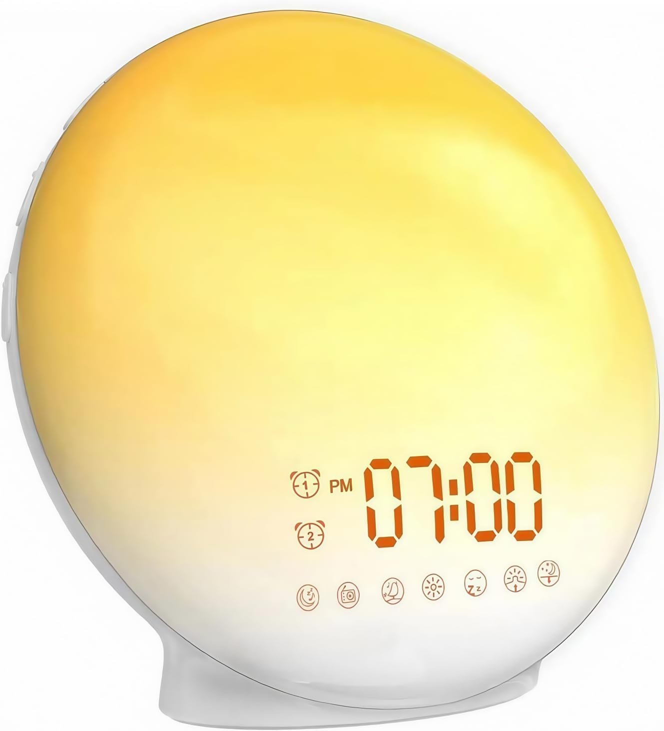img_1001 منبه ذكي لمحاكاة شروق الشمس وغروبها، إضاءة LED بـ7 ألوان، أصوات طبيعية وراديو FM - الصورة 1
