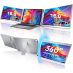 ⁦شاشة ثلاثية محمولة S10 مقاس 15.6 بوصة للابتوب، دقة Full HD 1080P وتقنية IPS لتوسيع مساحة العمل⁩ - الصورة ⁦4⁩