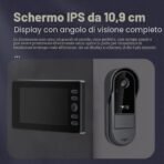 ⁦جرس باب فيديو لاسلكي TKMARS بشاشة IPS مقاس 4.3 بوصة وكاميرا واسعة الزاوية⁩ - الصورة ⁦3⁩