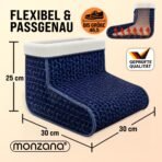⁦مدفأة القدم الكهربائية MONZANA بقدرة 100 واط، و4 مستويات حرارة، ومؤقت إيقاف تلقائي⁩ - الصورة ⁦5⁩