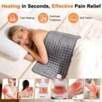 ⁦وسادة التدفئة الكهربائية NECOMI بمقاس 30 × 60 سم، مع 9 مستويات حرارة ومؤقت إيقاف تلقائي⁩ - الصورة ⁦2⁩