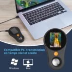 ⁦مجهر رقمي محمول ADUWO بتكبير 500X وشاشة IPS مقاس 2 بوصة مع إضاءة LED⁩ - الصورة ⁦5⁩