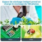 ⁦مجهر رقمي محمول ADUWO بتكبير 500X وشاشة IPS مقاس 2 بوصة مع إضاءة LED⁩ - الصورة ⁦6⁩