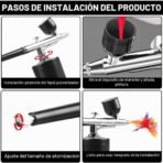 ⁦طقم بخاخ هوائي لاسلكي مع ضاغط هواء – Airbrush Kit⁩ - الصورة ⁦5⁩
