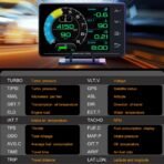 ⁦شاشة عرض أمامية XS HUD OBD2+GPS للسيارة بشاشة LCD ومؤشرات قيادة متعددة⁩ - الصورة ⁦5⁩